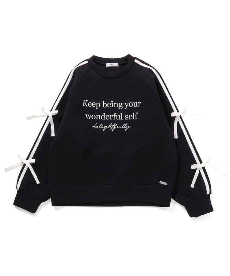 ダンボール袖ラインりぼんトレーナー