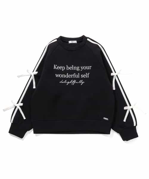 ダンボール袖ラインりぼんトレーナー