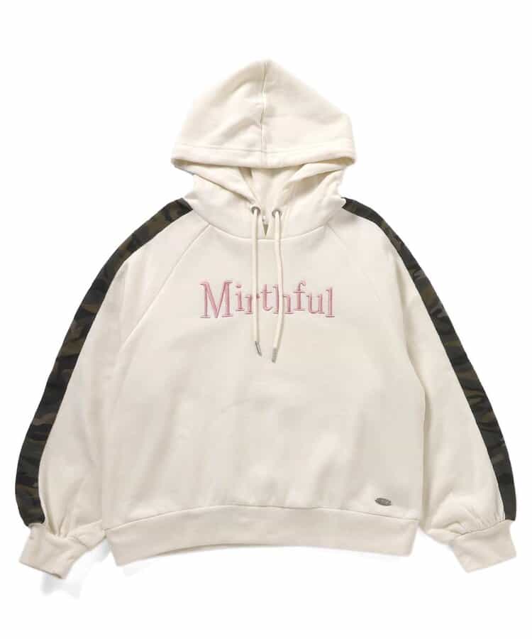 裏起毛迷彩切替フーディ