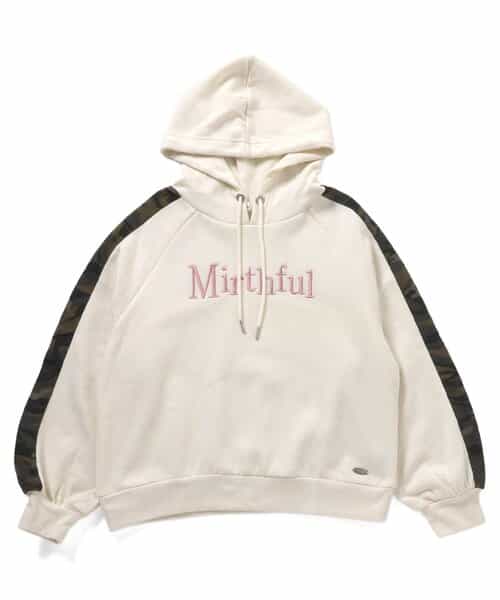 裏起毛迷彩切替フーディ