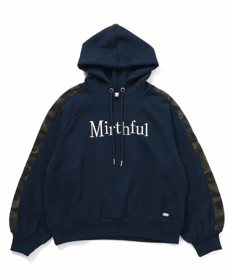 裏起毛迷彩切替フーディ