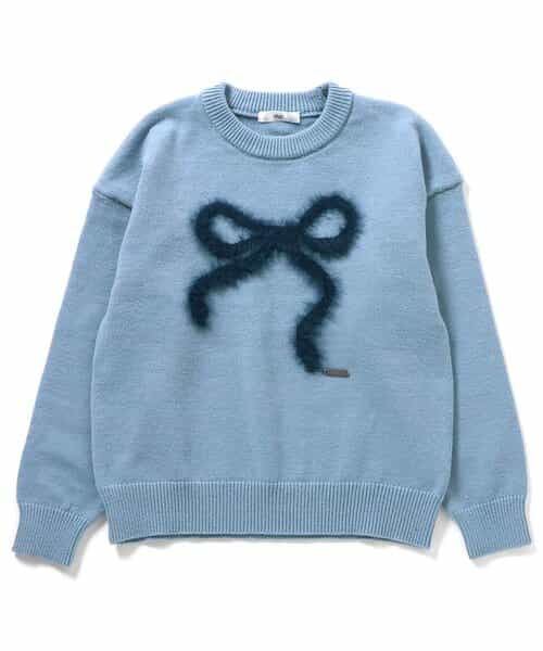 シャギーりぼんニット