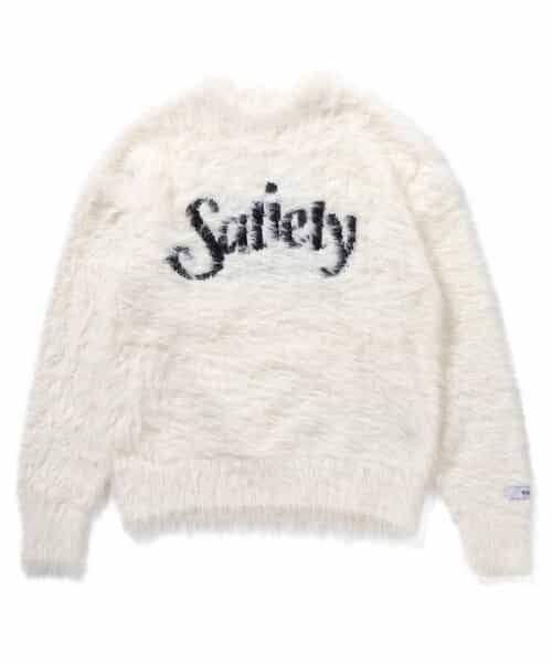 ロゴジャガードシャギーニット