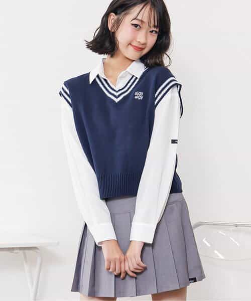 【セレモニー対応】ニットベスト＆シャツセット