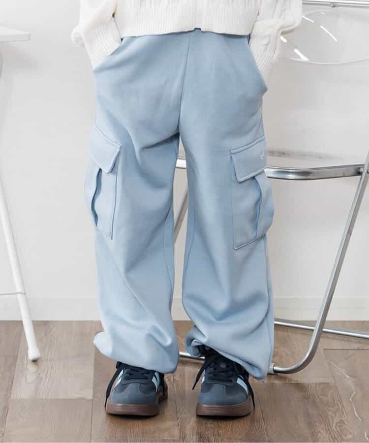 裏起毛フロントネームカーゴパンツ