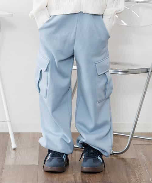 裏起毛フロントネームカーゴパンツ