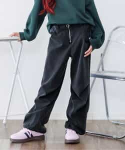 あったかフロントジップワイドパンツ
