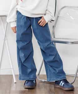 あったかフロントジップワイドパンツ