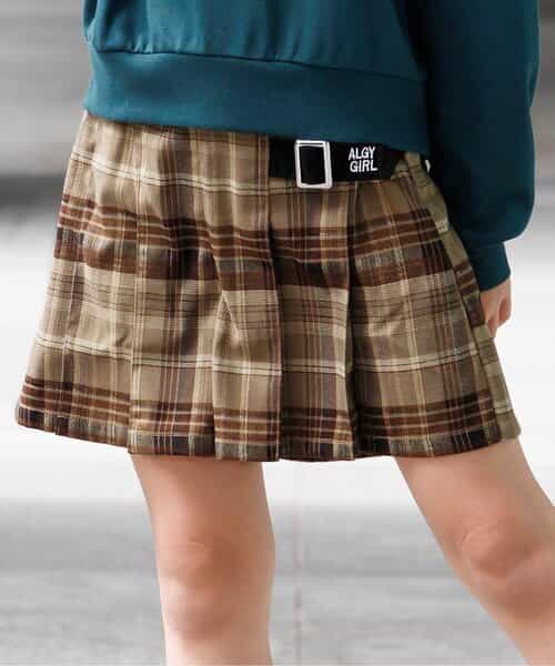 BLUE LABEL】ミニキュロット金色バックル付き BLUE LABEL】ミニ