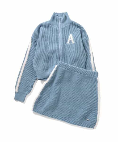 シャギーラインニットセットアップ