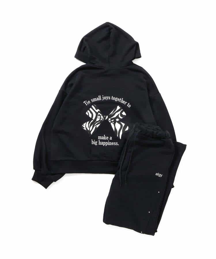 りぼんアップリケ裏毛セットアップ_989781