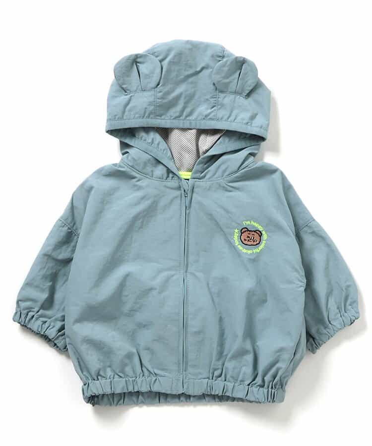 【Bpop】耳付きUVパーカー_UVカット_撥水加工