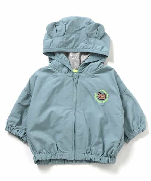 【Bpop】耳付きUVパーカー_UVカット_撥水加工