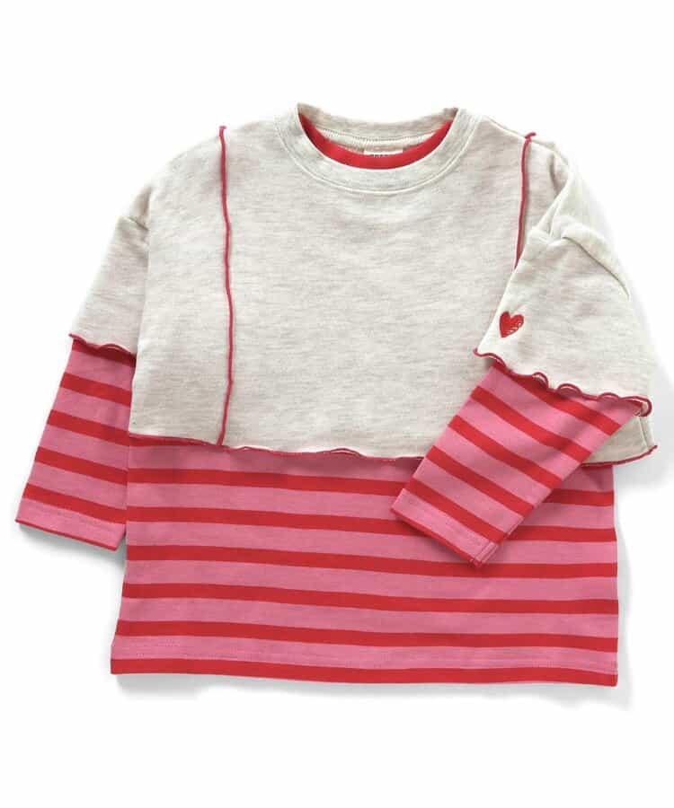 ★SALE★2Pレイヤードミニ丈Tシャツ