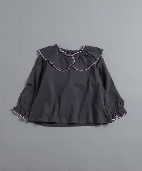 WEB限定 メローフリル衿Tシャツ