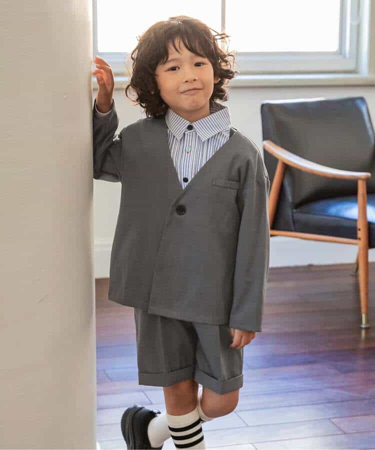 【選べるボトム丈】BOYSフォーマルセットアップ