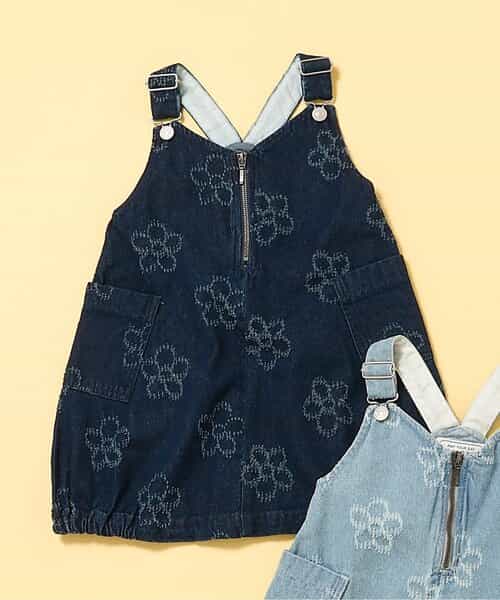 ☆1/8(木)21時～3点10％OFF☆フラワーデニムジャンスカ