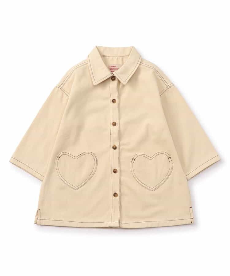 ハートポケットシャツワンピース