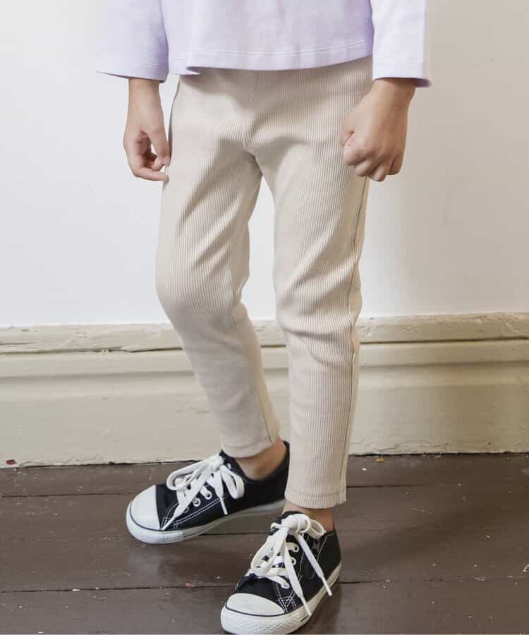 DAISUKI リブパンツ 9分丈