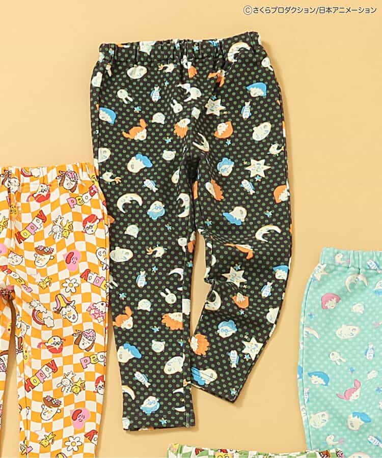 ちびまる子ちゃんコラボ 総柄DAISUKI パンツ 9分丈