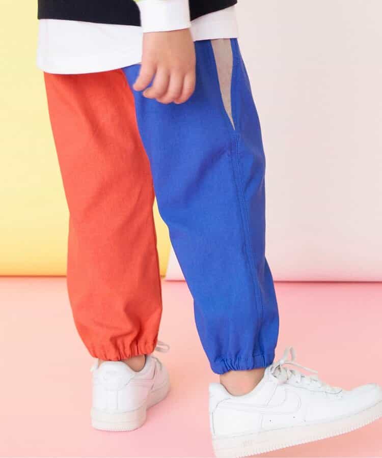 ★SALE★らくらくウエストコードサイド切替パンツ 10分丈