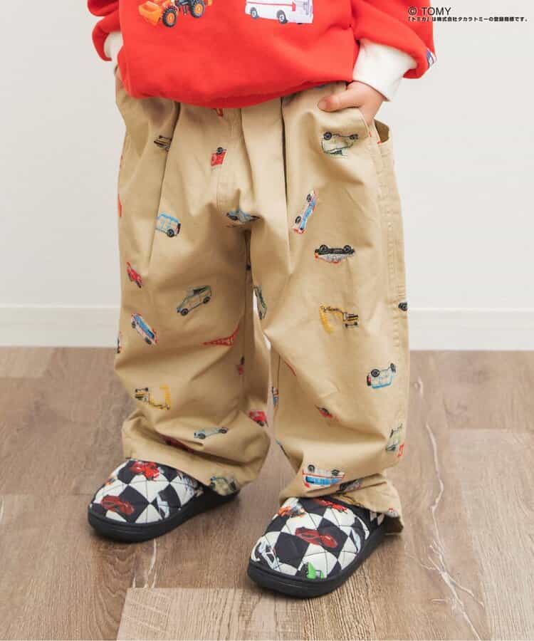 TOMICA×BREEZE 刺繍総柄パンツ  10分丈