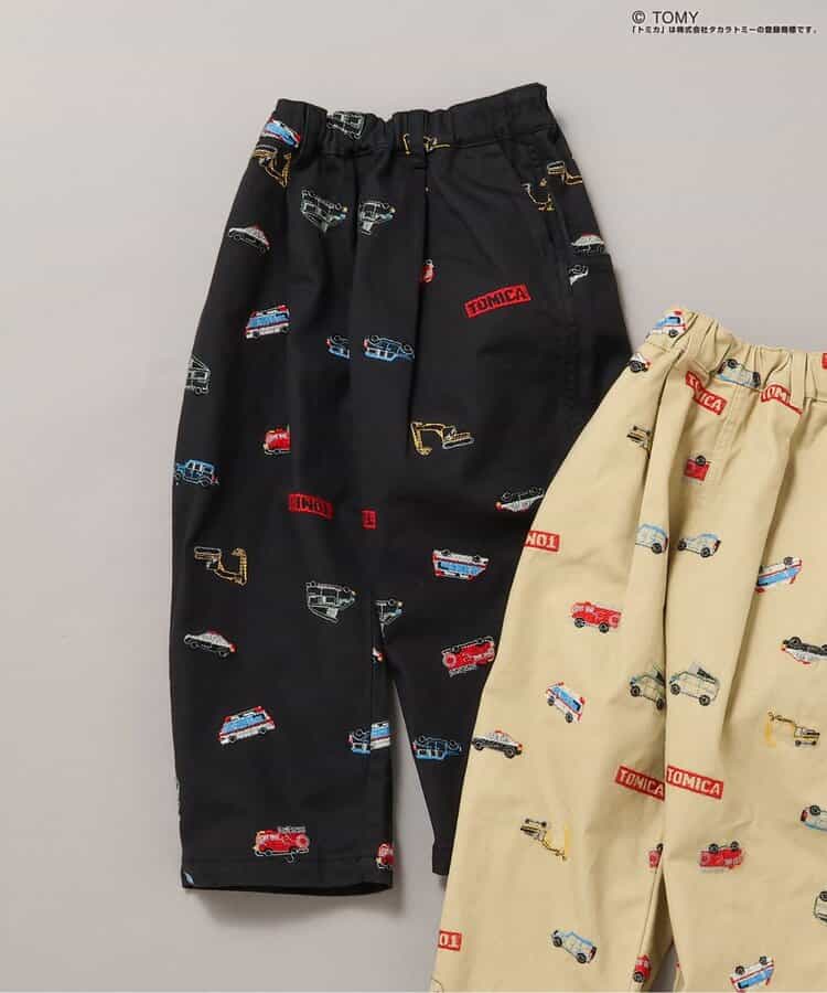 TOMICA×BREEZE 刺繍総柄パンツ  10分丈