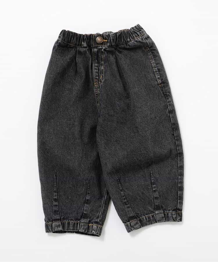 WEB限定  ルーズタックデニムパンツ  10分丈