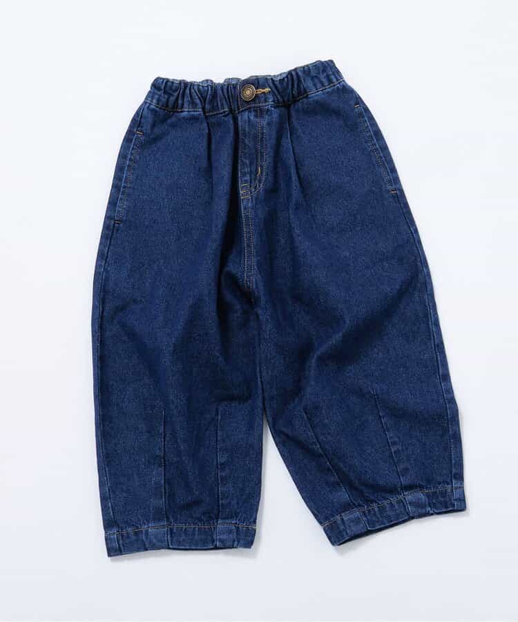 WEB限定  ルーズタックデニムパンツ  10分丈
