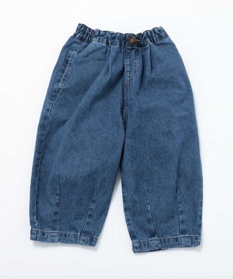 WEB限定  ルーズタックデニムパンツ  10分丈