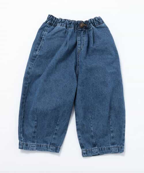 WEB限定  ルーズタックデニムパンツ  10分丈