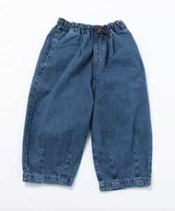 ★タイムセール★WEB限定  ルーズタックデニムパンツ  10分丈