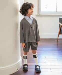 ＜フォーマル＞WEB限定  BOYSセットアップ　半パンツ  5分丈_971259