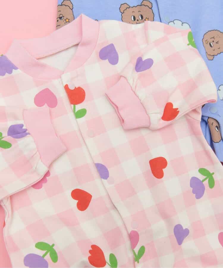 Bpop POP総柄スムースカバーオール