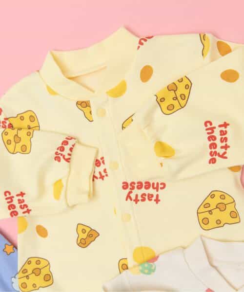 Bpop POP総柄スムースカバーオール