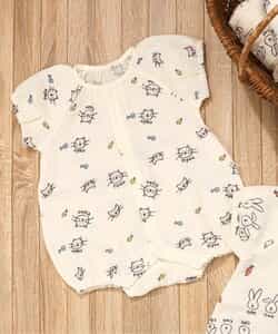 ☆1/13(火)お昼12:59まで3点10％OFF☆ねこ・うさぎガーゼロンパス