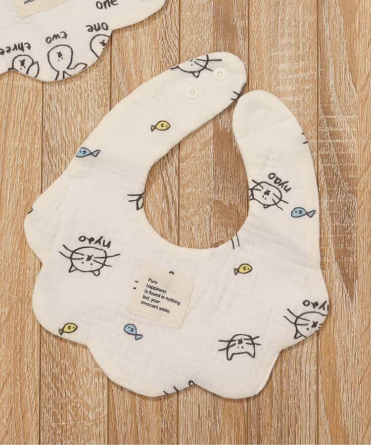 ねこ・うさぎガーゼスタイ