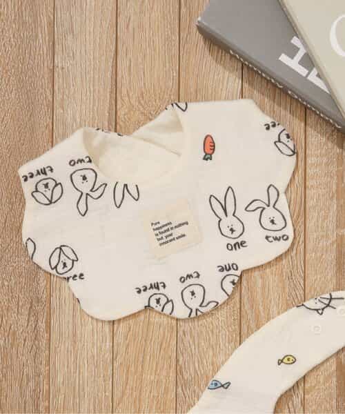 ねこ・うさぎガーゼスタイ