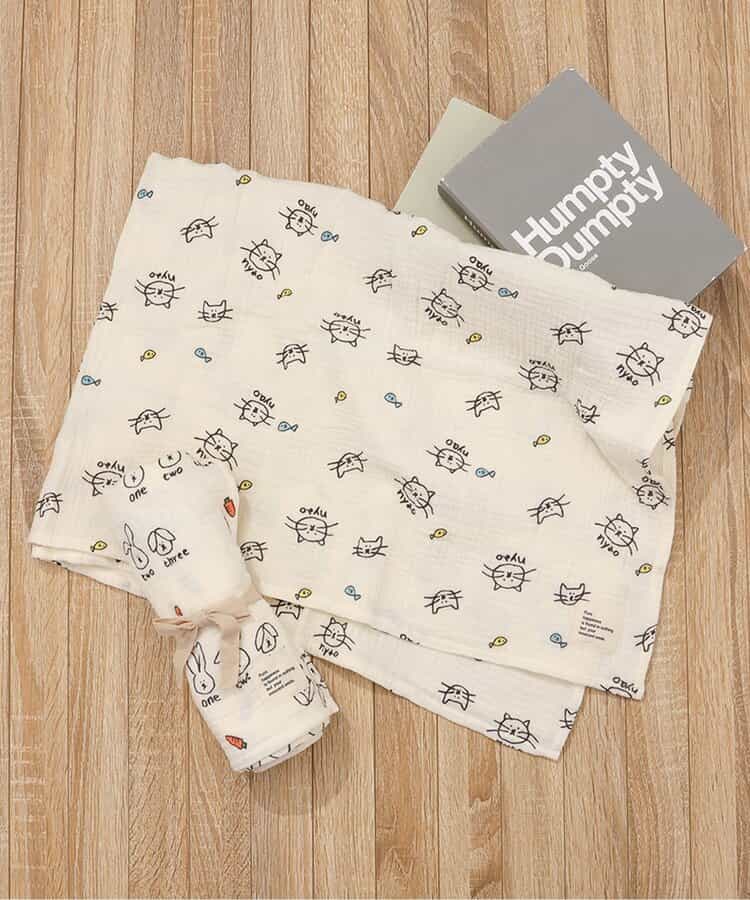 ねこ・うさぎガーゼブランケット