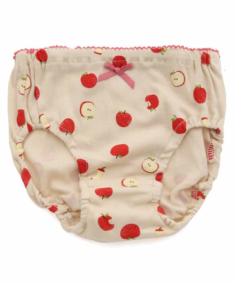 3P対象 くまちゃん＆りんご柄ショーツ