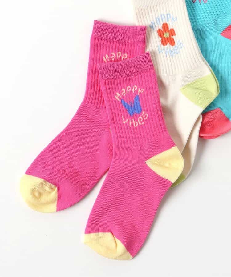 3P対象 GIRLSモチーフロゴソックス