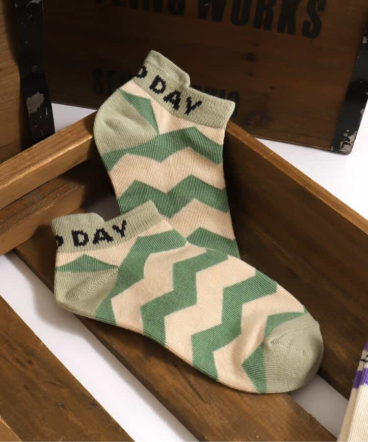 3P対象 ボーダーショートソックス