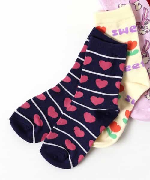 3P対象 GIRLSバリエーション総柄ソックス