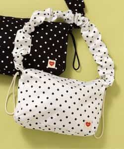 くしゅくしゅドットショルダーバック