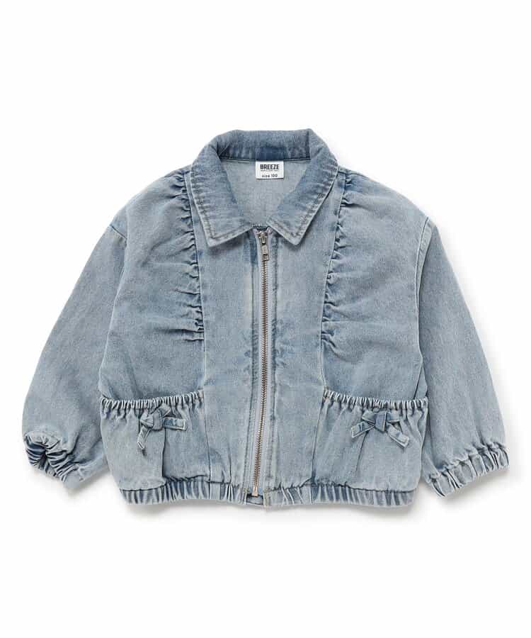 リボンデニムジャケット