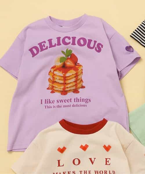 ★SALE★袖ハート4色4柄Tシャツ