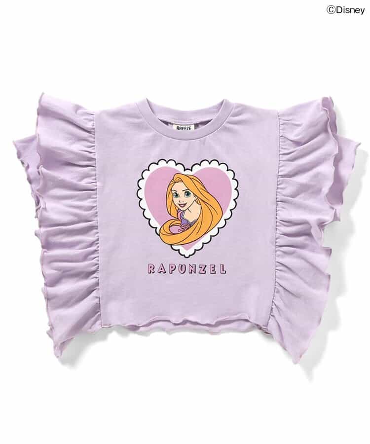 ディズニーキャラクター　プリンセスフリルTシャツ