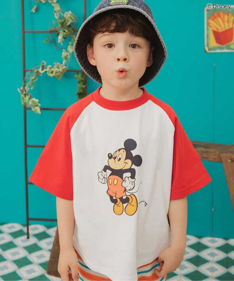 ★SALE★【リンク】ディズニーキャラクター/ラグランTシャツ（キッズサイズ）