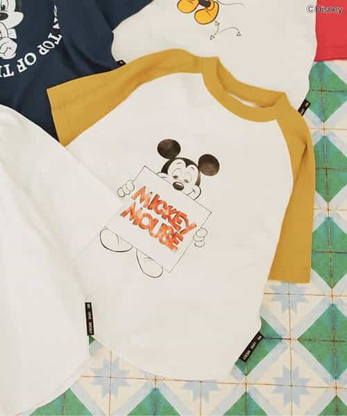 ★SALE★【リンク】ディズニーキャラクター/ラグランTシャツ（キッズサイズ）