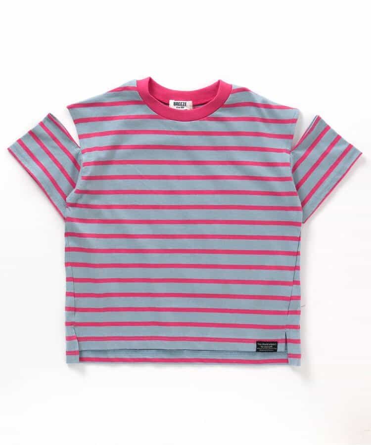 ★SALE★袖スリットボーダーTシャツ